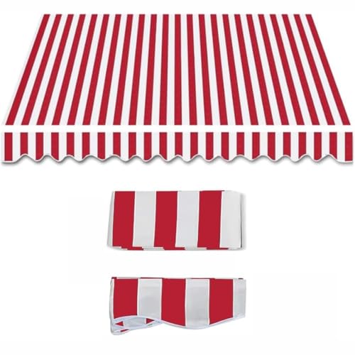 Toile de rechange pour auvent rétractable en polyester rouge 7x3m - 2