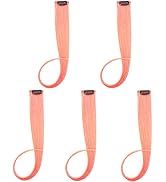 Flying Beauty 18 Inches 5 Pcs Colored Party Highlights Straight Hair Clip in Human Hair Extension...