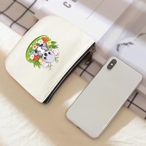 Koala Coin Purse Pouch Bag Holder for Teens Girls Women Kids, Koala Lovers Gifts Stuff Decor, Small Mini Purse Coin Card Key Headset Lipstick!3