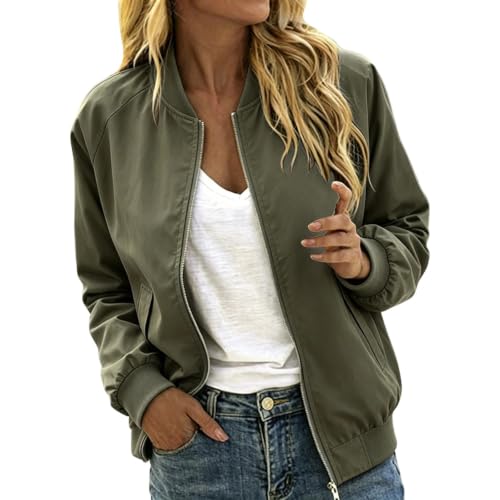Chaqueta bomber para mujer con estampado floral y cremallera frontal