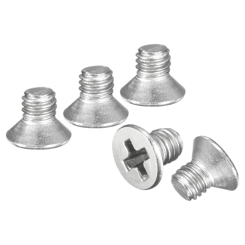Image of DTGN #2-56x1/8" Flat Head Machine Screws - 25PCS - Good for Electronics and Machinery - 304 Stainless Steel Phillips Countersunk Micro Machine Screws Bolts- Silver