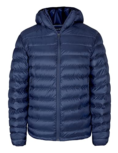 Men's Down Jacket Hooded Packable Down Puffer Jacket Lightweight Water-Resistant Insulated Down Jacket Royal Blue L #TOP2