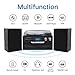 Jorlai Vinyl Multifunction Record Player Bluetooth Vintage Turntable 3-Speed with AM/FM Radio, 2 Separate Stereo Speakers, CD/Cassette Player, USB SD Player & Encoding RCA Outputs & 3.5mm Aux In Black