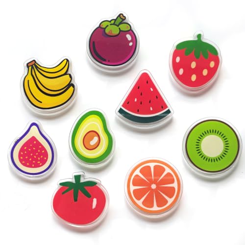 Set de 9 Imanes Decorativos para Refrigerador Frutas 1.55 pulg