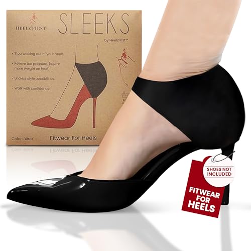 HeelzFirst Sleeks - Ropa de ajuste para zapatos, envuelve alrededor del tobillo y el zapato para evitar que los pies se deslicen fuera de los tacones altos, hecho para mayor comodidad y estilo, para
