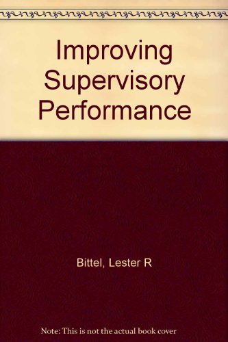 Improving supervisory performance 0070054517 Book Cover