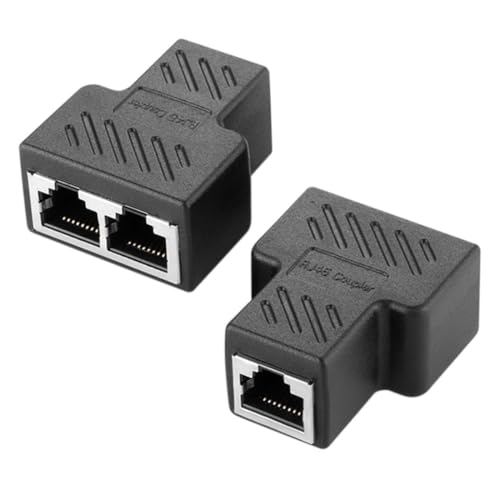 CEAoki RJ45 LAN 1���� 2�o�̓v���b�^�[ �C�[�T�l�b�g�P�[�u���A�_�v�^�[�y1���z1�C��2�A�E�gRJ45���X�C���^�[�t�F�[�XLAN�R�l�N�^�[�P�[�u�� 2�f�o�C�X�����g�p�Ή��l�b�g