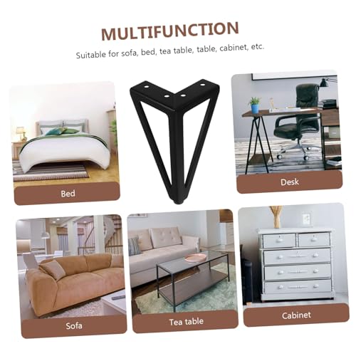 Supports Robustes Métal Mat pour Remplacement Stable de Pied de Canapé et Table Basse Bancale