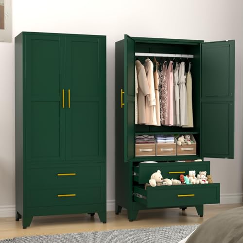 erosoei Metal Armoire Wardrobe Closet, 71 'Metal...