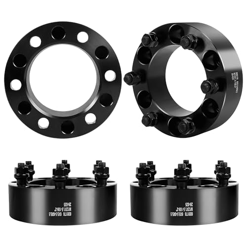 2'' 6x5.5 Wheel Spacers for Tacoma 4Runner FJ Cruiser Sequoia, 6Lug 6x139.7mm Forged Wheel Spacers 108mm Hub Bore with 12x1.5 ET Lug Nuts