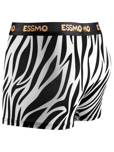 Mens 1 Pack Boxer Briefs Breathable Stretch Panties Leopard Printed Soft Comfy Underwear for Men2