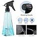 Spray Bottles (2-Pack, 12 Oz.) Mist/Stream, Plastic Water Spray Bottle for Hair, Plants, Cleaning, Cooking, BBQ, Pet - Empty Spray Bottles - Leak Proof - BPA-Free - Multicolor