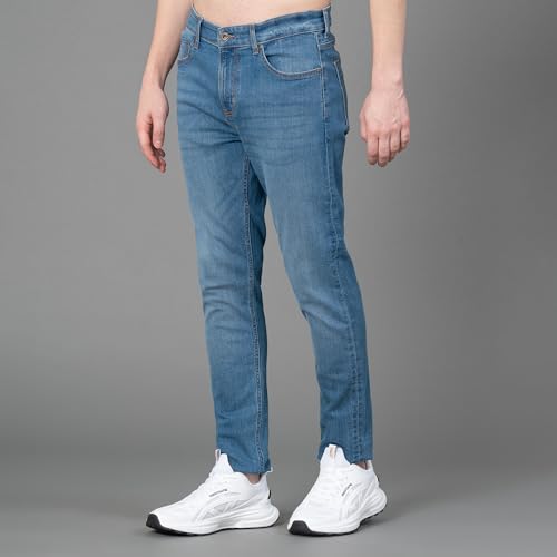 Image of Red Tape Denim Jeans for Men in Medium Blue| Denim Jeans