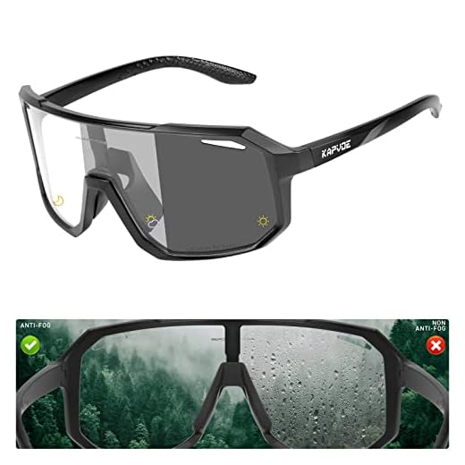 KAPVOE Gafas Fotocromaticas para Hombre Mujer Lentes Transparentes Gafas Lentes MTB para Ciclismo/Running/Bicicleta Montaña Gafas Sol Deportivas BTT Gafas