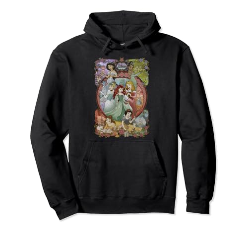Disney Princess Faded Castle Portrait Hoodie pull chaud imprimé vintage pour femme