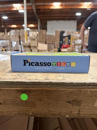 PicassoTiles Magnet Tile Race Car Track Construction Toy Blocks with 2 Trucks Accessory Street Sign Add-on Kit Magnetic Building Tiles Stadium Seat Playset STEAM Fine Motor Learning Kids Age 3+ PTQ05 - Image 3