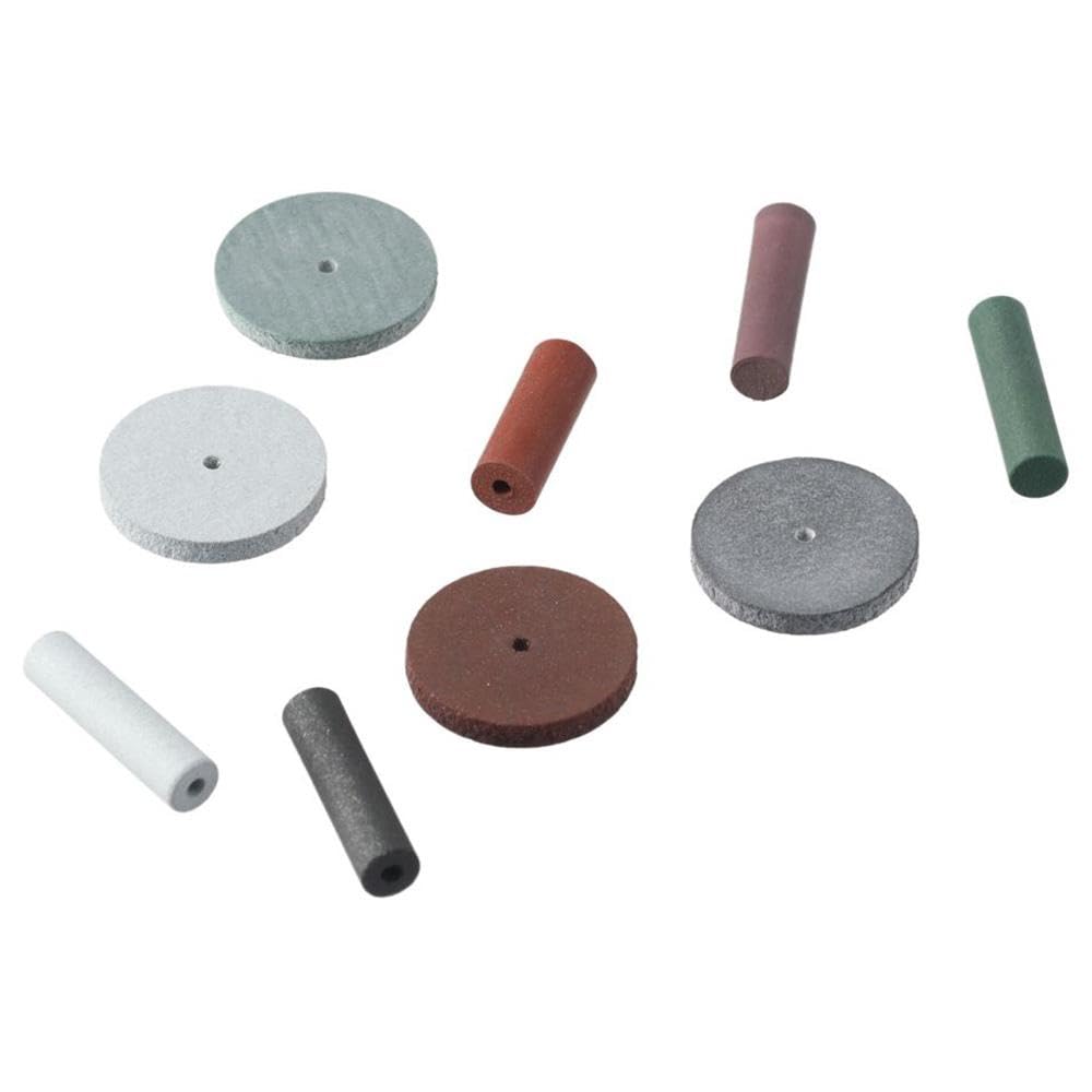 45Pcs Polishing Wheels Kit,Rotary Tool Accessory Set,Polishing Kit for Rotary Tool Accessories, 40Pcs 4 Colors Silicone Rubber Polishing Wheels and Polishing Particle+ 5 Mandrel Shank