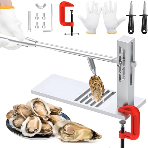 Dd-Oyster Shucker Tool Oyster Clam Opener Machine oyster opener machine, Stainless Steel Shucker Machine Tool Set Including Knife, Glove & G-Clip for Hotel Buffet and Home