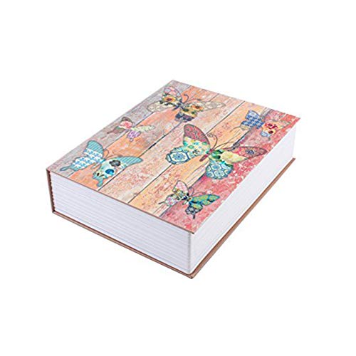 Dictionnaire coffre-fort papillon avec serrure à clé pour objets de valeur