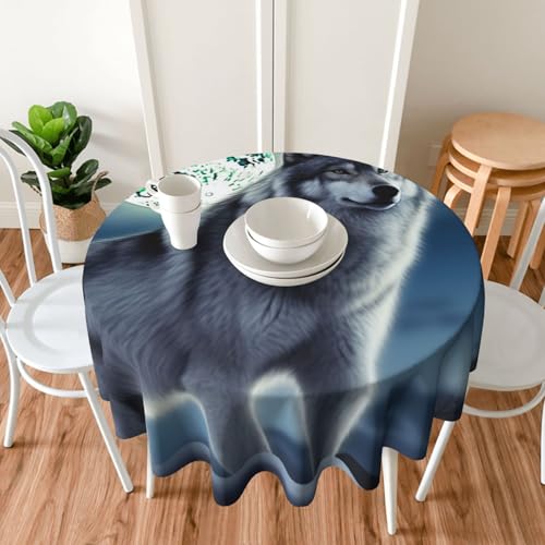 Nappe ronde loup de style rustique supérieure et antitache - 8