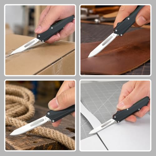 Image of Caressolove Retractable Scalpel Pocket Knife Mini Folding Utility Knife