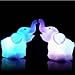 Zjskin 1 Pair (2pcs) Elephant LED Night Light with Battery
