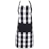 DII Unisex Buffalo Check Kitchen Collection, Classic Farmhouse Chef Apron, One Size, Black & White DII Unisex Buffalo Check Kitchen Collection, Classic Farmhouse Chef Apron, One Size, Black & White