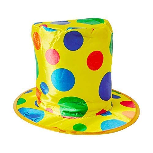 Robelli Multicolour Oversize Yellow Polka Dot Clown Top Hat