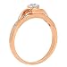 Imagen de Dazzlingrock Collection Anillo de compromiso de oro macizo de 14 quilates con diamantes redondos y baguette de 0