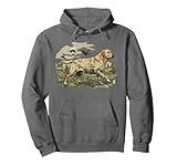 Amarillo Labrador Perro Naturaleza Pantano Patos Caza Camo Escena Sudadera con Capucha