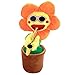 Taloit Dancing Flower, Girasole danzante con sax 32 cm giocattolo elettronico canto 60 canzoni oscillanti vaso di peluche ornamento regalo per bambini