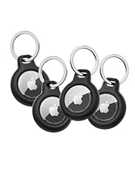 Belkin AirTag Hülle mit Schlüsselanhänger (Secure Holder Schutzhülle für Air Tag, Accessoire mit Kratzschutz), 4er-Pack, Schwarz