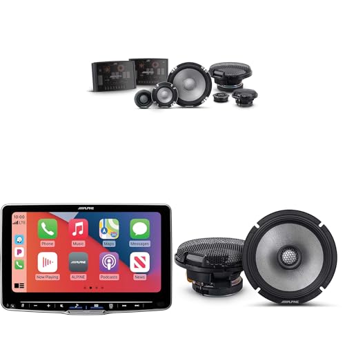 Alpine ILX-F509 Halo9 9\" Multimedia Touchscreen Receiver w/ R2-S653 6.5\" 3-Way Comp Set & R2-S65 Coaxial Bundle