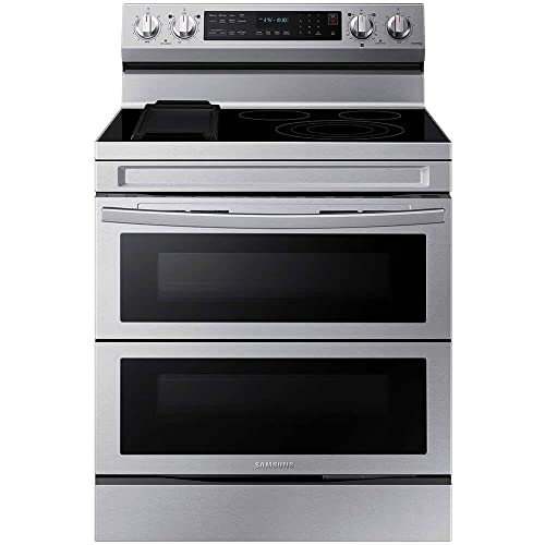 Samsung 6.3 Cu. Ft. Smart Freestanding Electric Range with Flex Duo Oven, No Preheat Air Fry and Griddle Included, Stainless Steel, NE63A6751SS/AA