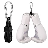 Novabright 1 Pc Boxing Glove Clip Holder with Carabiner Heavy-Duty No-Slip Clamp for Hanging MMA Muay Thai and Boxing Gloves on Backpacks or Gym Bags Quick-Dry Carrying Hook for Training Gear, Black