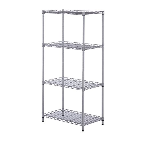 SINGAYE 4 Tier Adjustable Wire Shelving Metal Storage Rack for Laundry Bathroom Kitchen 530Lbs Capacity 13.4