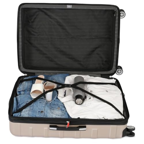 Image of DELSEY PARIS Margot Trolley Bags Set of 3 Cabin, Medium & Large Luggage Premium Hardside Polycarbonate Suitcase 8 Silent Wheels and TSA Lock(Gold)