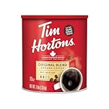 Tiim Hortons 100% Arabica Medium Roast Original Blend Ground Coffee, 48 Ounces, 3 Pound Can, Imported from Canada