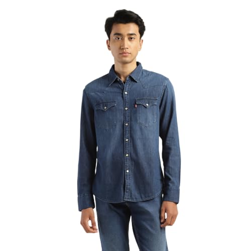 Image of Levi's Men's Solid Slim Fit Denim Shirt