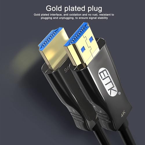 Image of EMK 4K 40 Meter HDMI Cable, Ultra HD High Speed HDMI Cable 48Gbps, 4K 60Hz, HDCP 2.2, 4:4:4 HDR, eARC, Compatible with Steam Deck, PS-5 /4, X-Box Series X, X-Box One etc-.