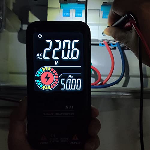 BSIDE S10 Multimetro Digitale Intelligente Display LCD EBTN 3 Risultati Tester Elettricista Automatico 9999 Conteggi Tester di Tensione Resistenza Capacità Continuità Hz Diodo Filo Vivo con Torcia