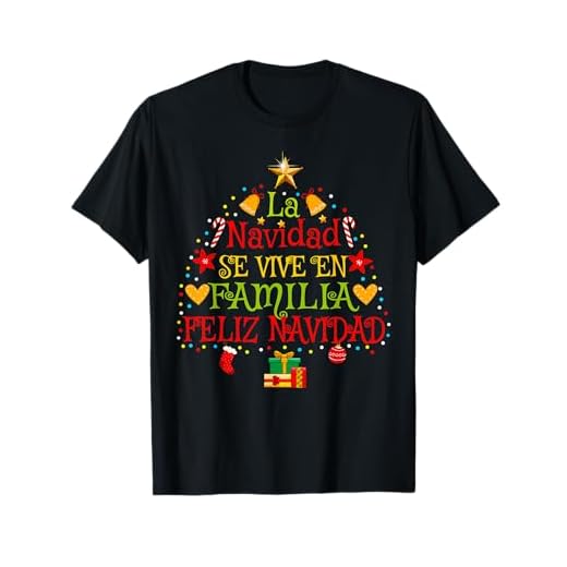 La Navidad Se Vive En Familia árbol de Navidad Feliz Navidad Camiseta