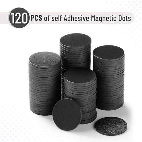Image of Mr. Pen- Self Adhesive Magnet Dots, 120 pcs, Flexible and Extra Thin | 1.2 inch Diameter x 0.07 inch Thickness, Magnetic Dots with Adhesive Backing, Perfect for Crafts, DIY Projects & Decorative Magnet