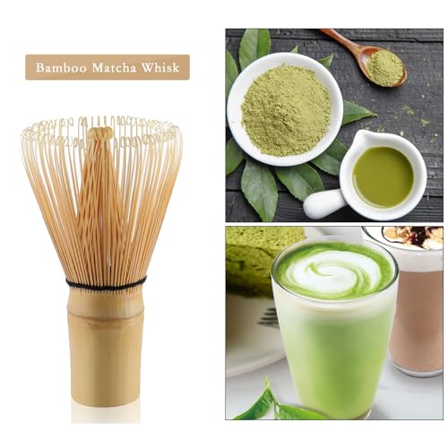 Kit de thé et matcha rose avec bol et fouet en céramique - 6