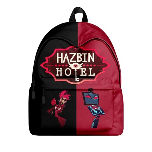 Hazbin Hotel Backpack Anime Game Role Alastor/Angel Dust/Charlie Morningstar 3D Printed Schoolbag Laptop Bag Travel Bag