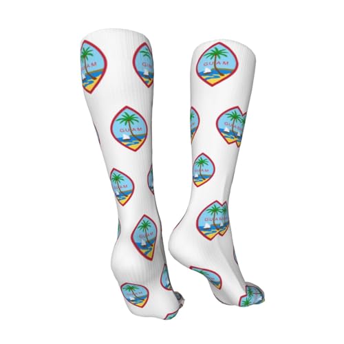 Seal Of Guam Casual Long Socks for Men's and Women's Soft Comfortable Winter Warm3