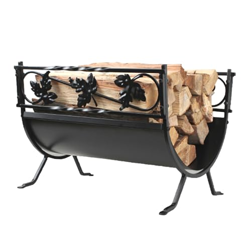 Panier à bûches chic en U, accessoire décoratif en fer forgé - 2
