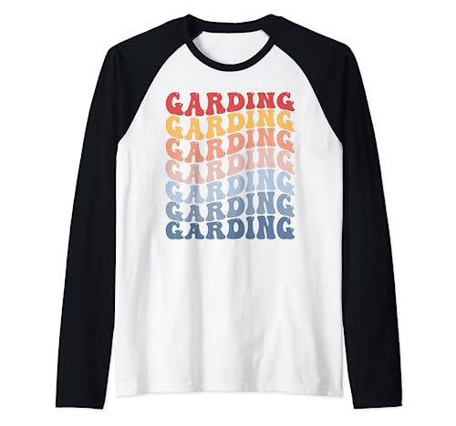 Garding City Groovy Retro Raglan Baseball Tee