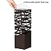 SONGMICS Umbrella Stand, Umbrella Holder for Entryway, with a Detachable Water Drip Tray, 4 Hooks, Steel Square Organizer Freestanding, for Canes Walking Sticks, Brown ULUC47Z