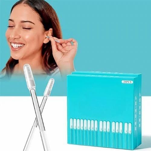 24Pcs Reusable Ear Wax Cleaner Sticks 24pcs – Soft Silicone Ear Pick Swabs for Safe & Gentle Ear Wax Removal, Ear Cleaning Kit for Adults, Kids, Seniors, Travel-Ready & Hygienic.-image-44